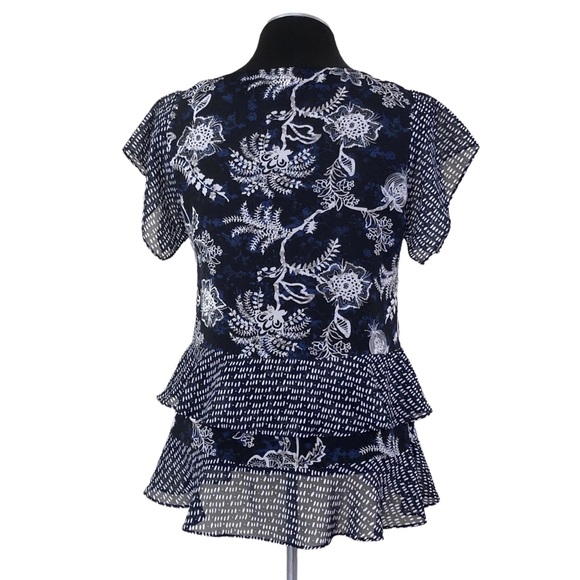 CAbi - Hybrid Floral Ruffle Tiered Ruffle Blouse #5355 - Picture 6 of 10